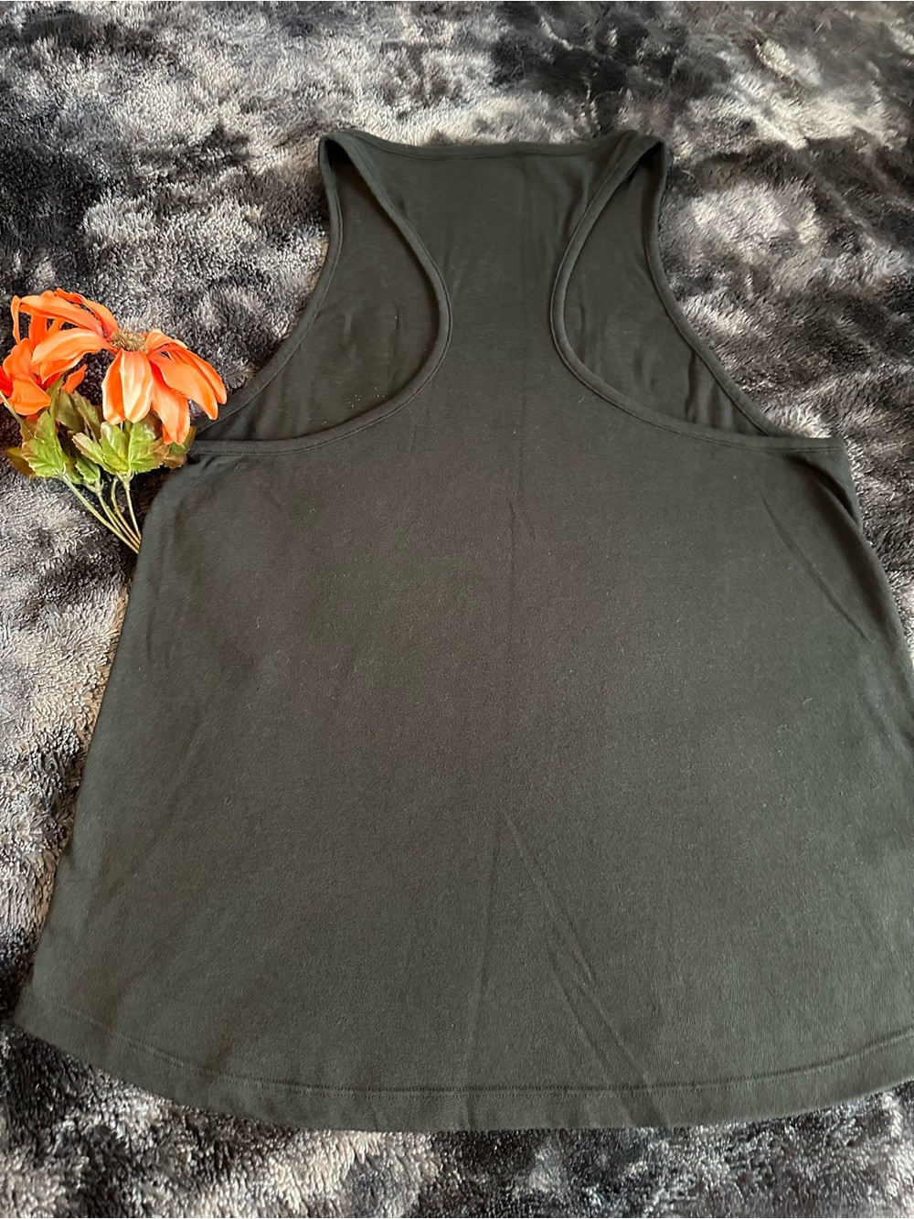 PINK Victoria's Secret Black Tank with Green Leaf Logo - Picture 3 of 3